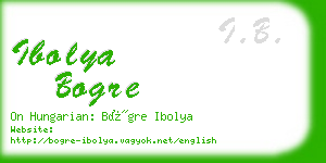 ibolya bogre business card